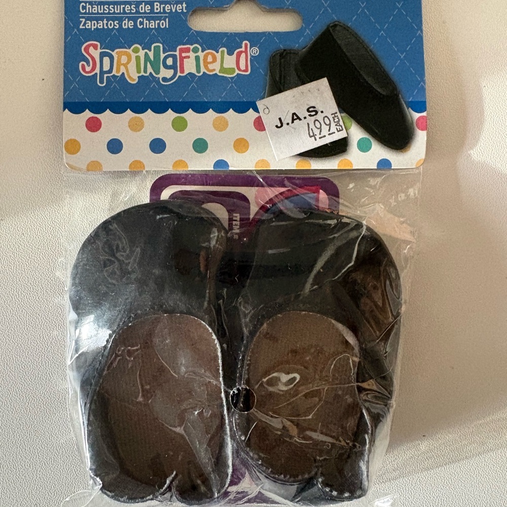 Doll Shoes - Black Patent